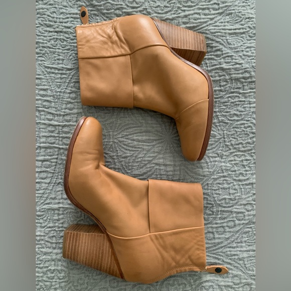 Rag & Bone Classic Newbury Tan Leather ankle Bootie boots EU 38.5 womens sz 7.5 - Picture 6 of 8